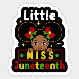 Juneteenth Celebrating 1865 Cute Black Girls Kids Toddler Sticker